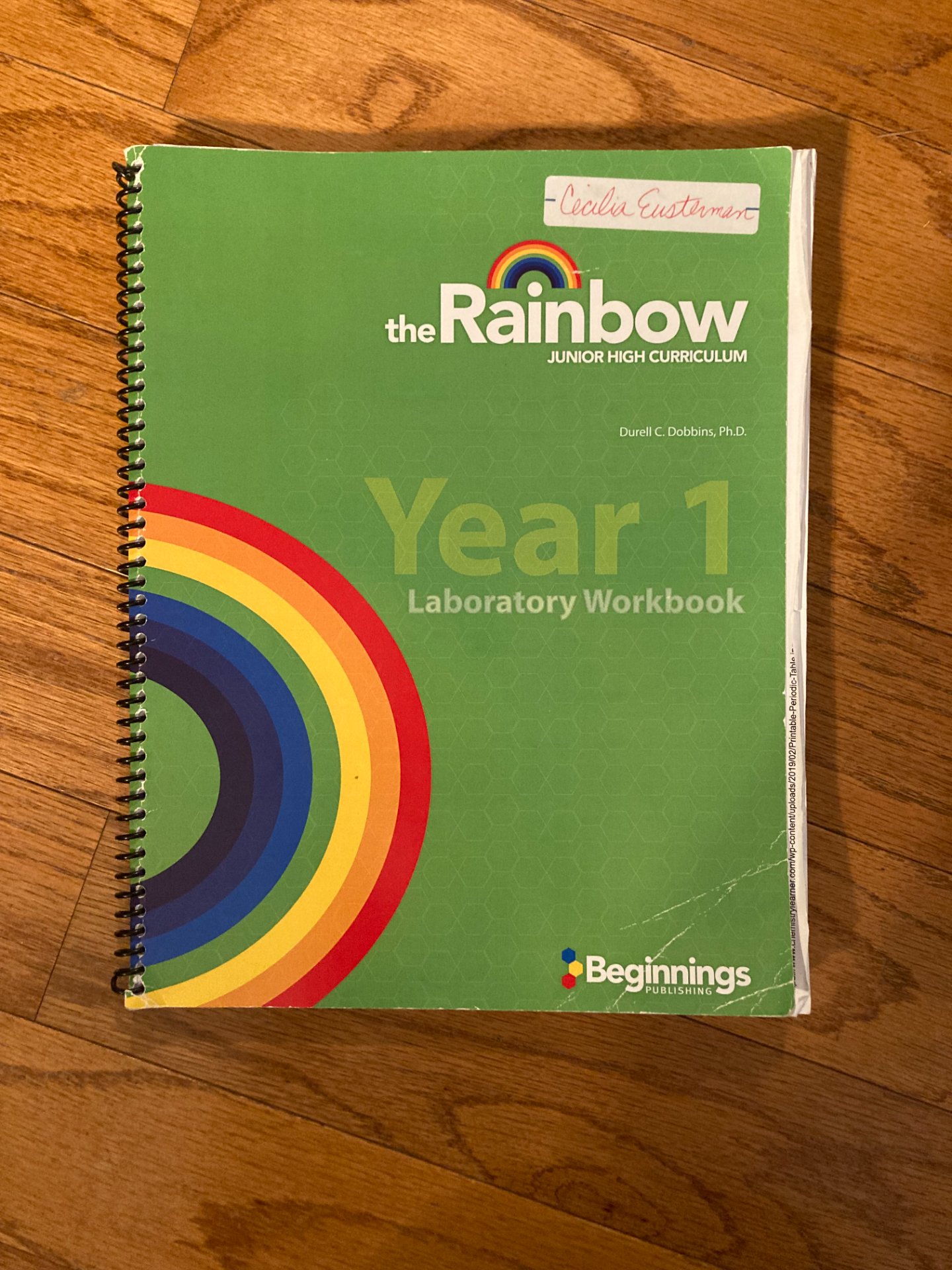The Rainbow Science - 2 year Curriculum